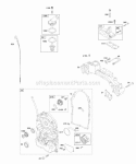 Crankcase Cover Intake Manifold Inlet Housing Diagram and Parts List for 473177-0100-E1  Briggs and Stratton Engine